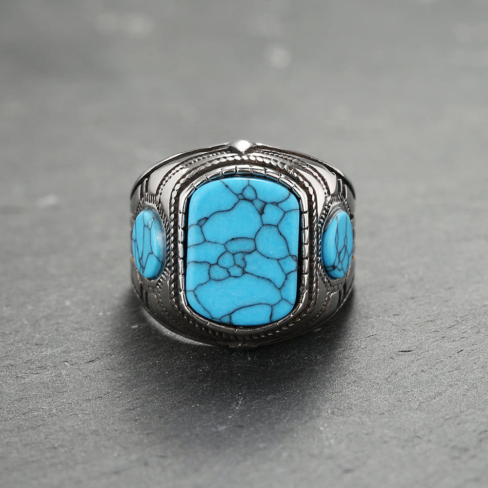 Thorin - Turquoise Statement Ring for Men