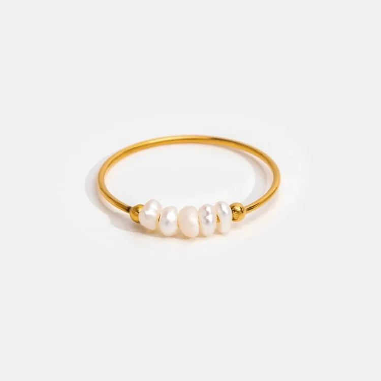 Sophie Gold Pearl Ring - Timeless Luxury