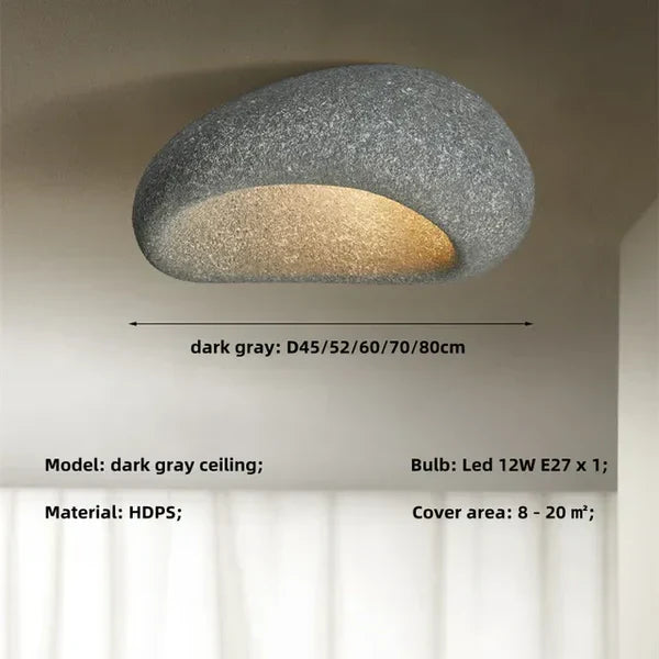 SereneAura Ceiling Light - Natural Wabi-Sabi Design for a Calm, Modern Home