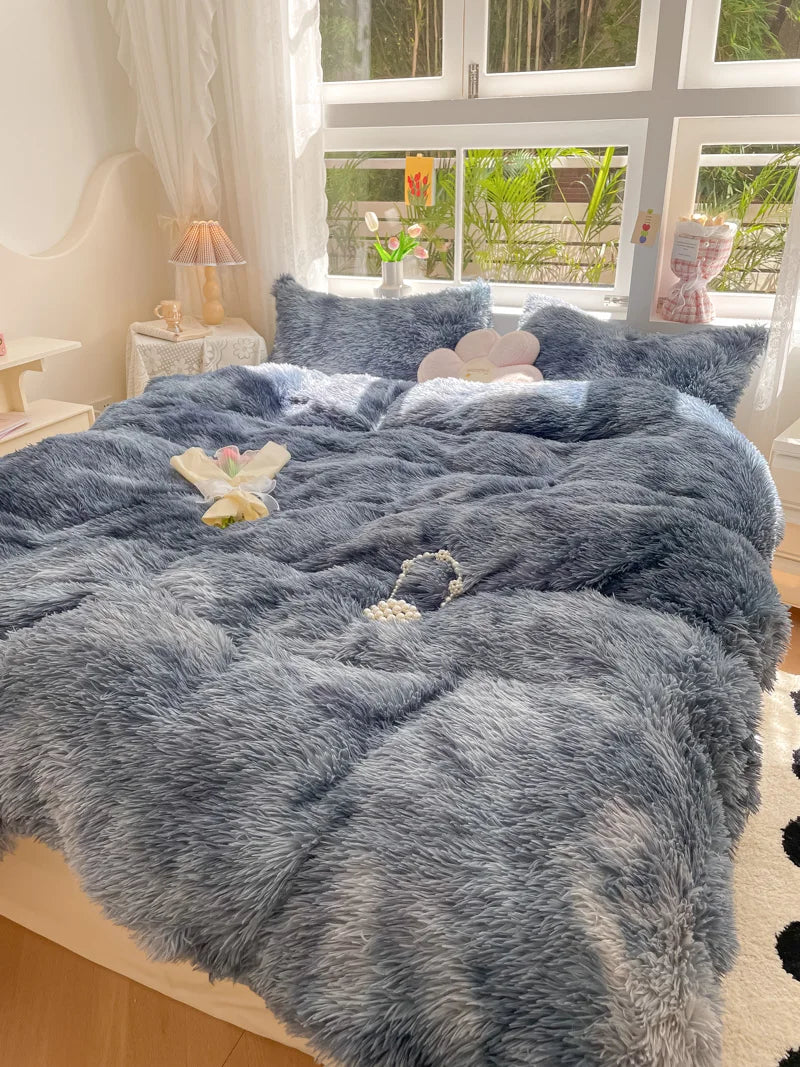 FluffCandy - Plush Duvet Cover Set for Winter Warmth