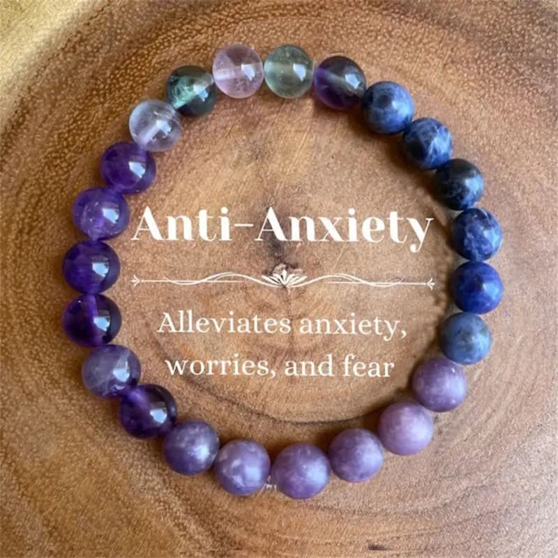 Ahmira - Amethyst, Lepidolite & Lapis Lazuli Anti-Anxiety Bracelet