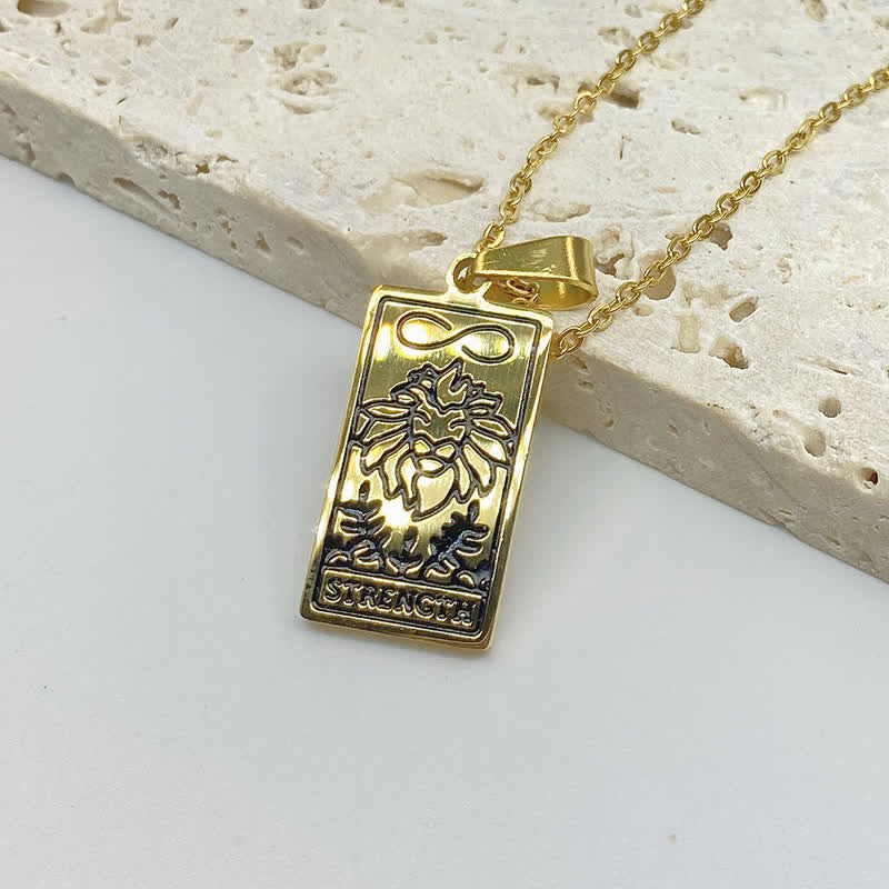 Cyrenna - Vintage Tarot Card Luck Charm Necklace