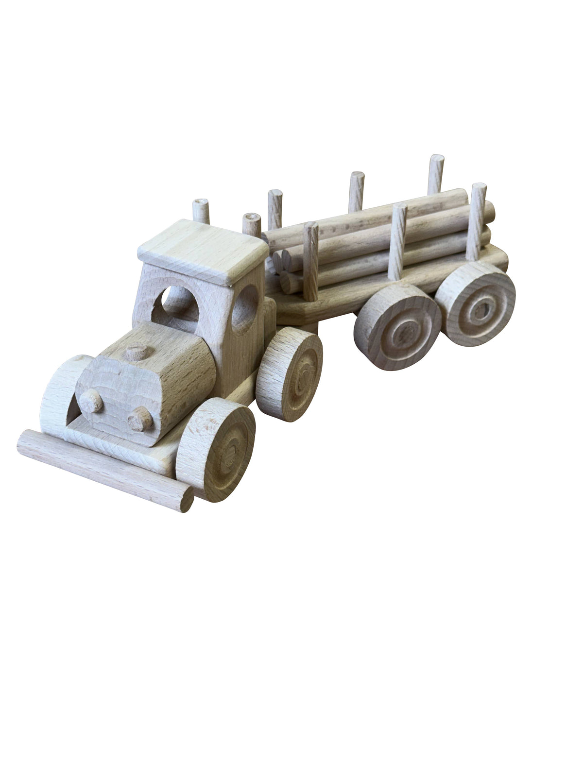 WoodTruck - Wooden Play Truck and Trailer Set for Kids