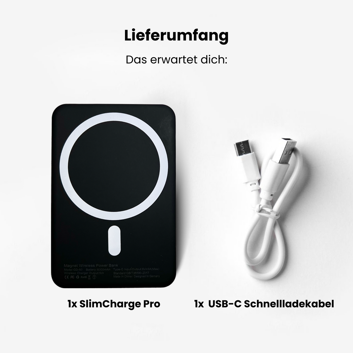 SlimCharge Powerbank - Portable Fast Charger with LED Indicator