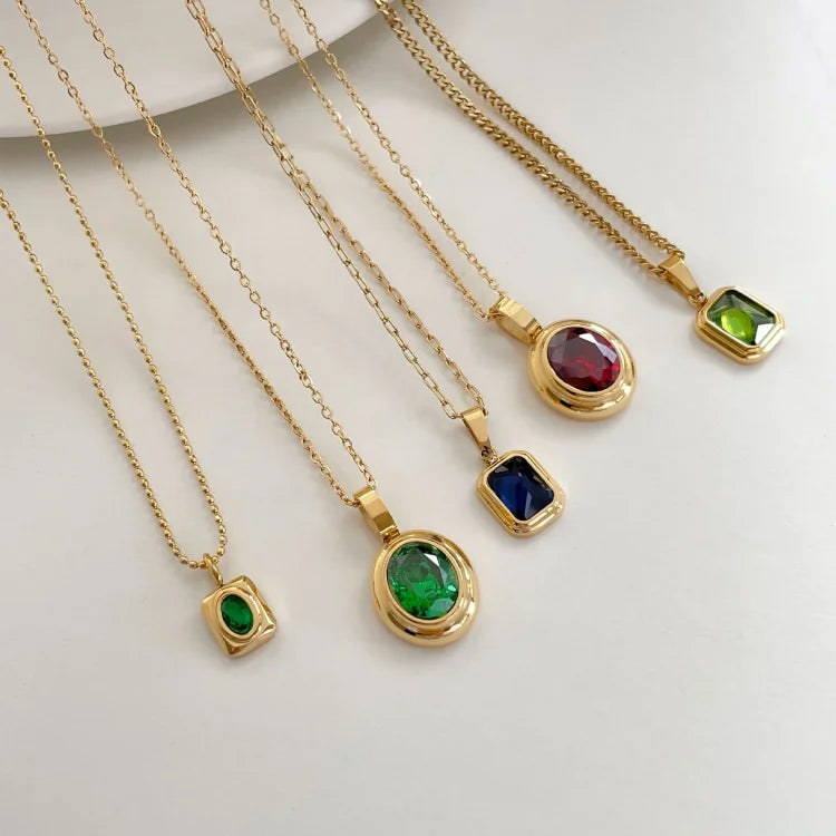 Celeste Vintage Necklace - Timeless Gemstone Pendant Jewelry