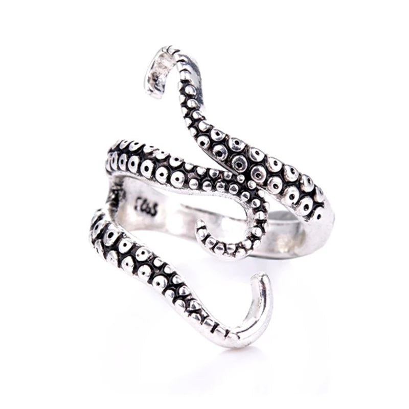 Lotte - Adjustable Silver Tentacle Ring