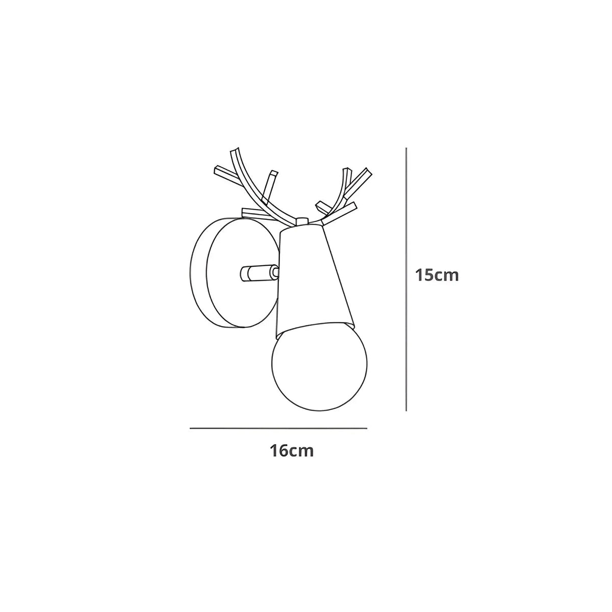 Tenrick - Energy Efficient Antler Wall Lamp