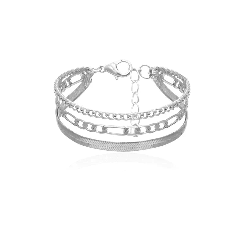 Ebriana Charming Bracelet Trio - Delicate 3-Piece Layered Set