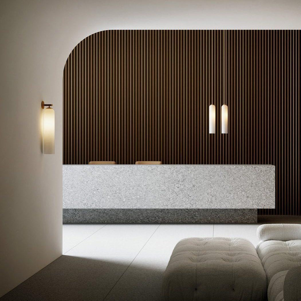 Stern Way - Modern Warm Glow Glass Wall Sconce