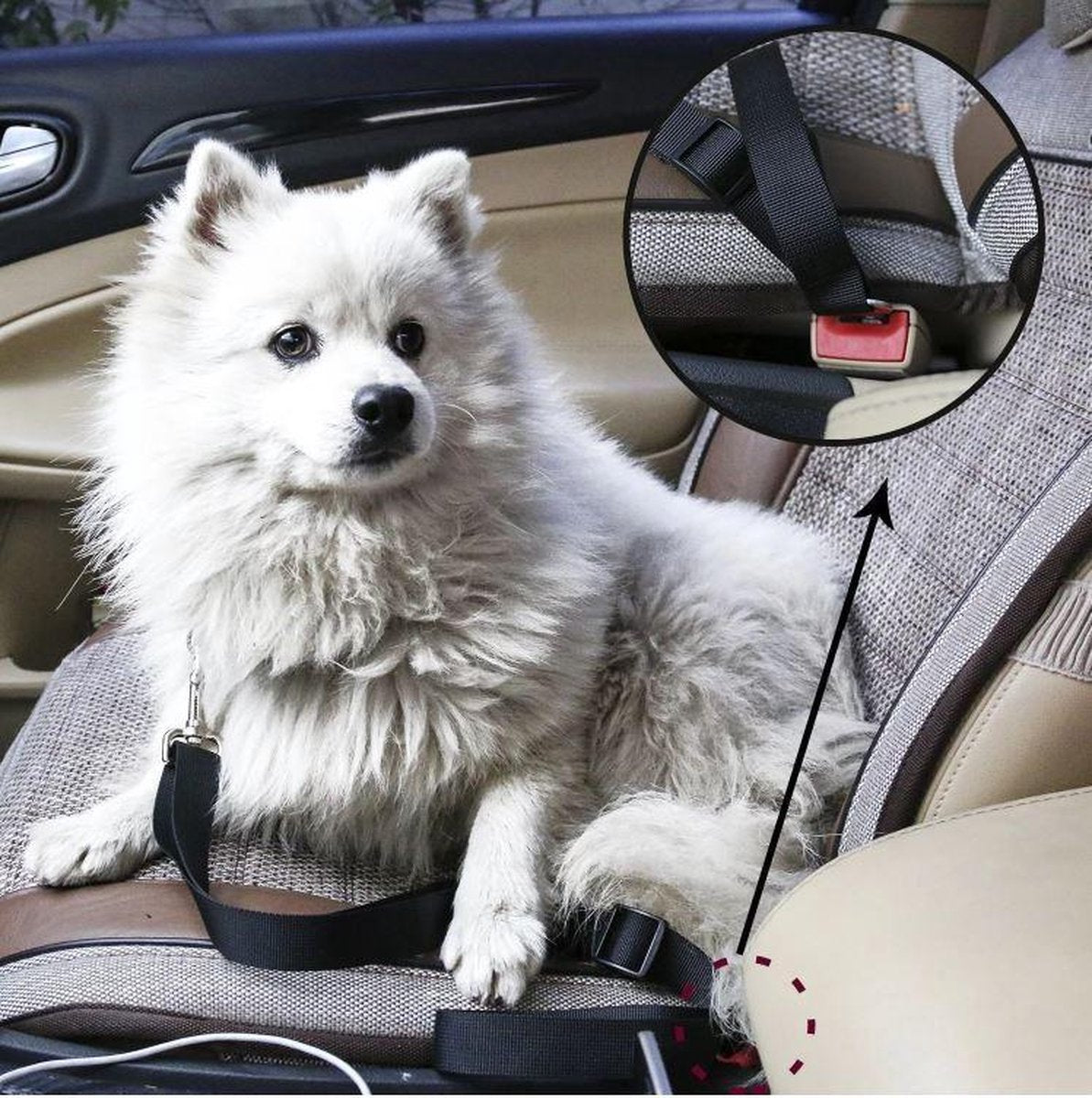PetSecure - Adjustable Car Safety Seat Belt for Pets
