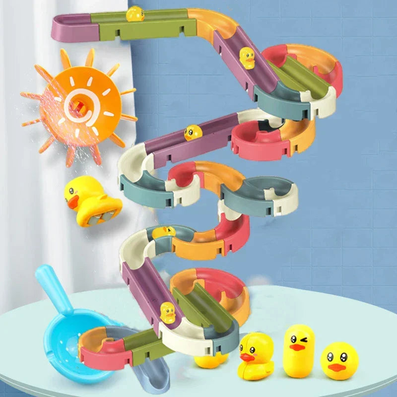 DuckieAdventure - Duck Water Slide Bath Toy Set
