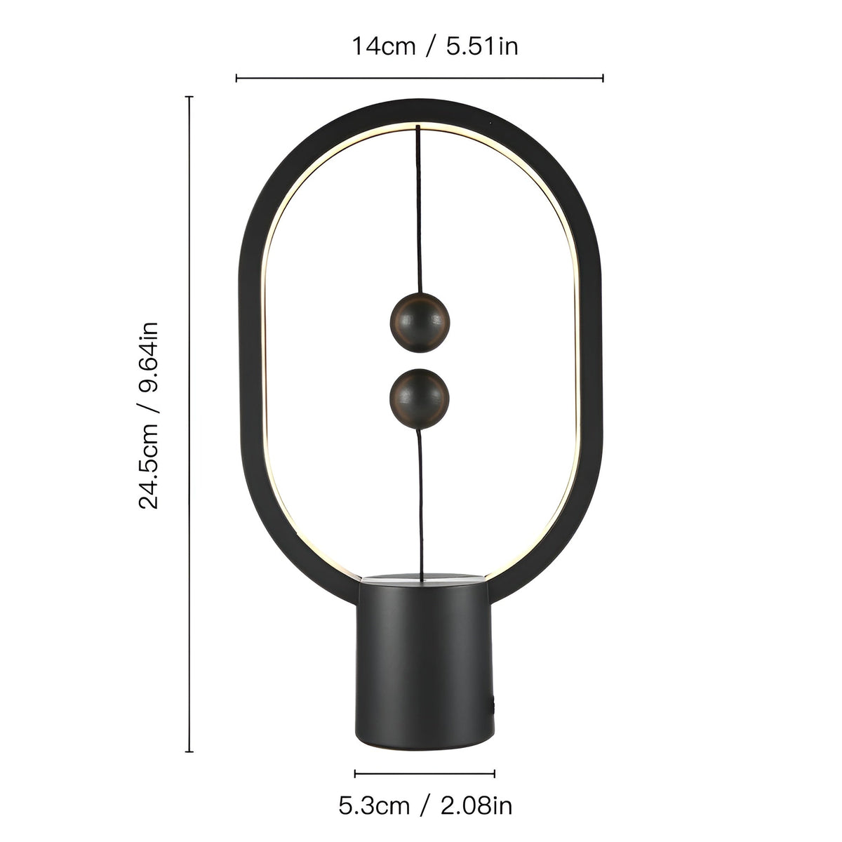 BalanceGlow - Elegant USB LED Night Lamp