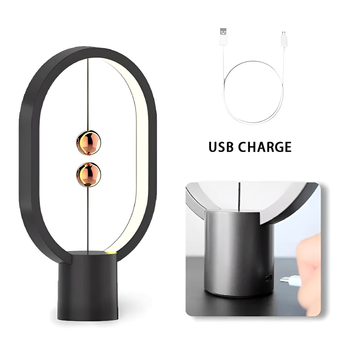 BalanceGlow - Elegant USB LED Night Lamp