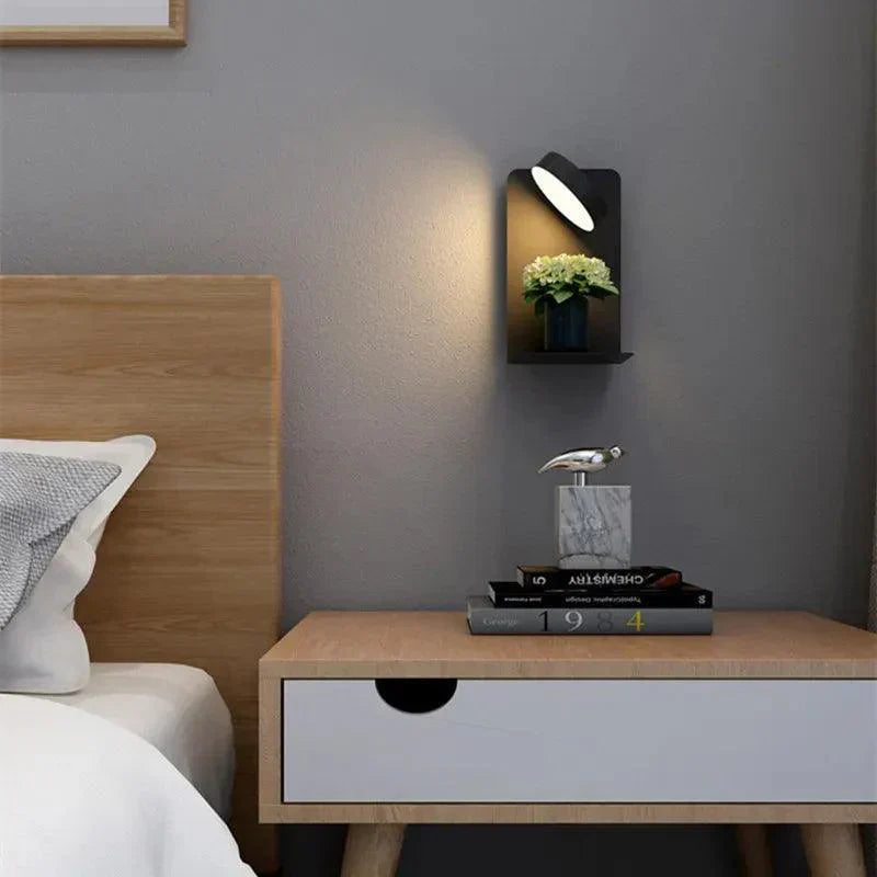 GlowUp Light Station - Modern LED Wall Lamp with USB Charging Station