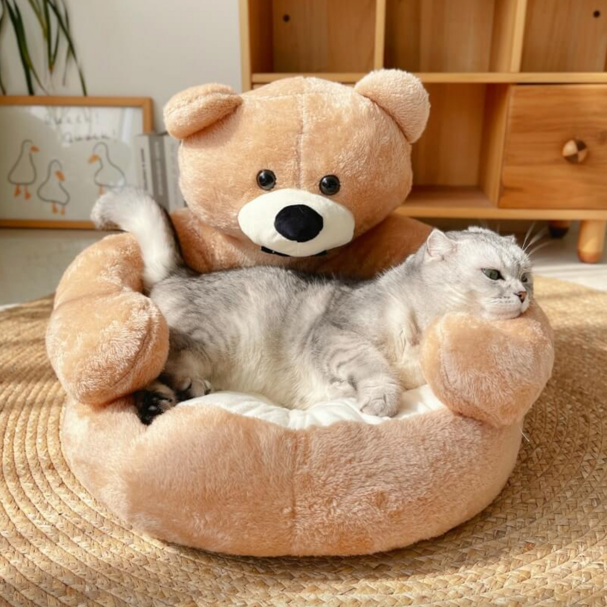 Samiya - Plush Cat Bed for Cozy, Comfortable Sleep