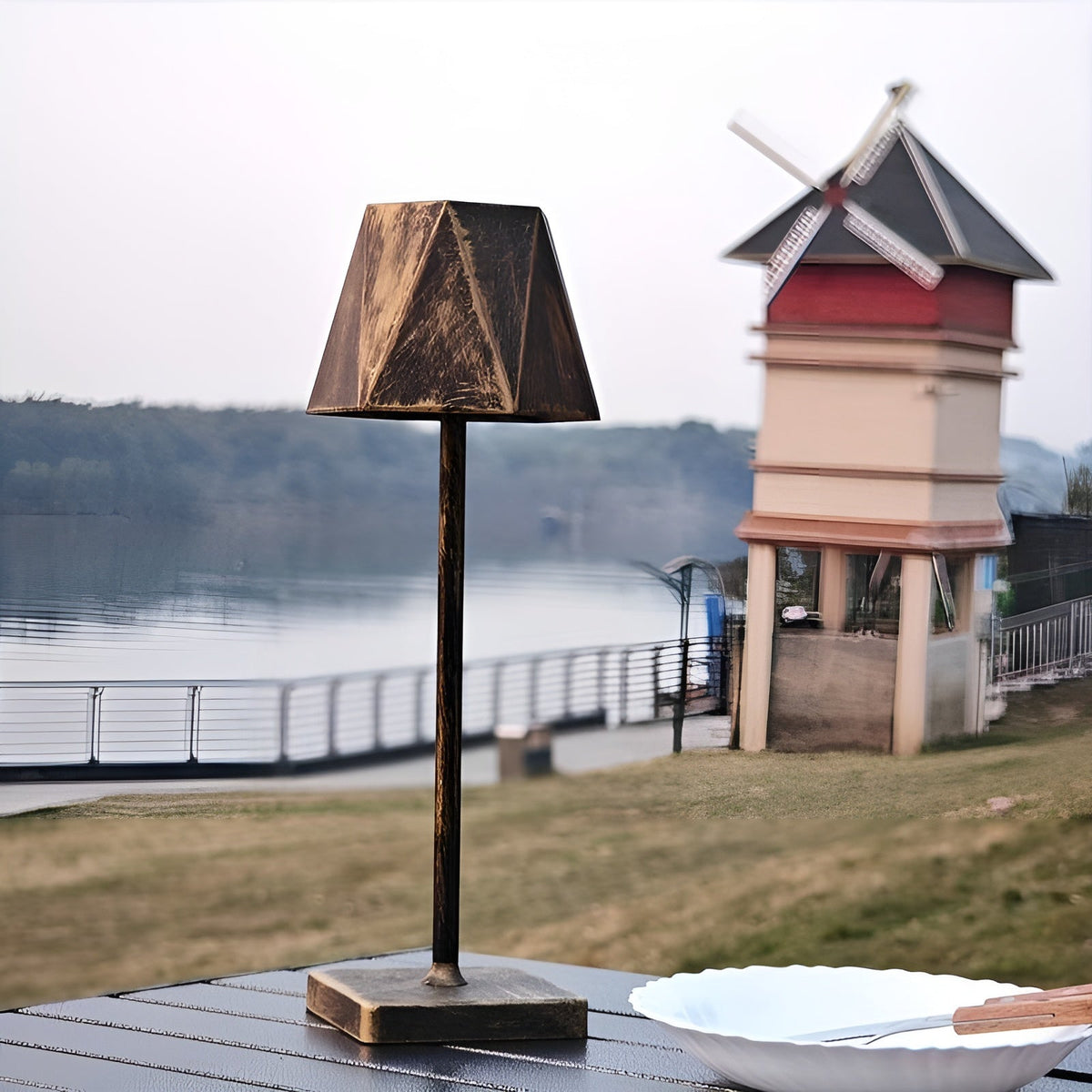BrightLuxe - Cordless Rechargeable Retro Table Lamp