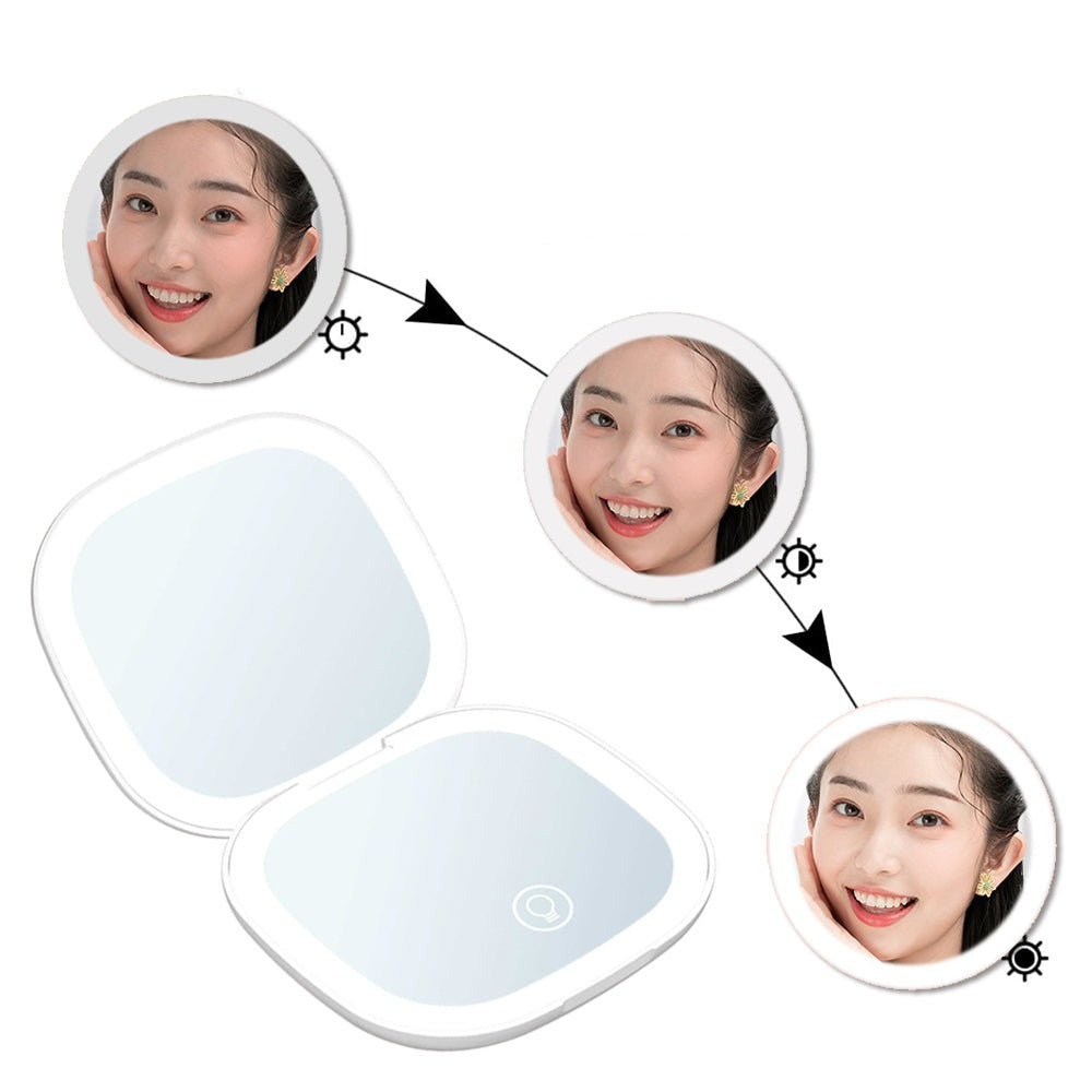 GlowMirror - LED Lighted Makeup Mirror with 5x Magnification
