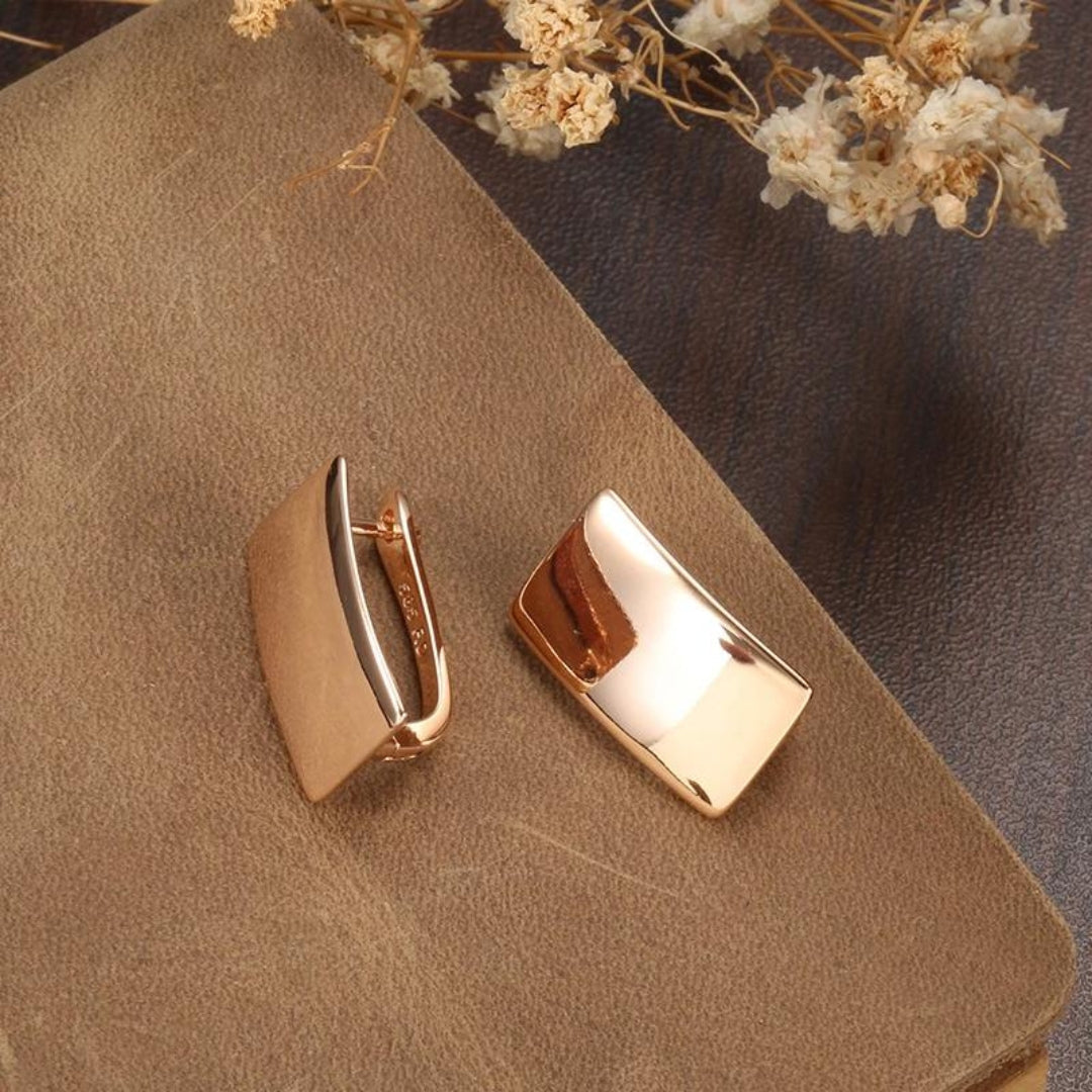 Isabelle Rose Gold Earrings - Minimalist Everyday Elegance