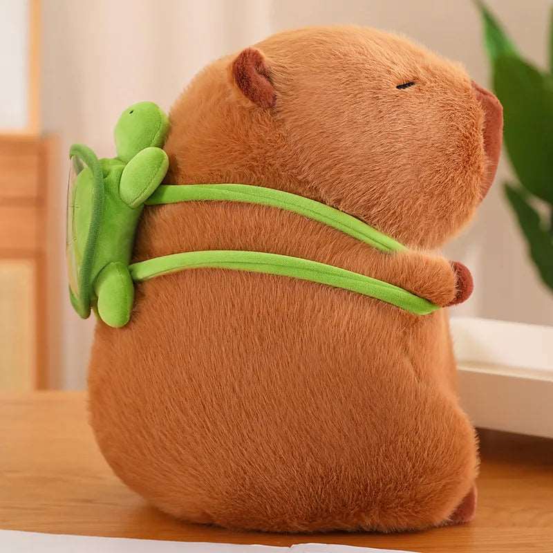 TurtleBuddy - Cute Capybara Plush with Turtle Backpack