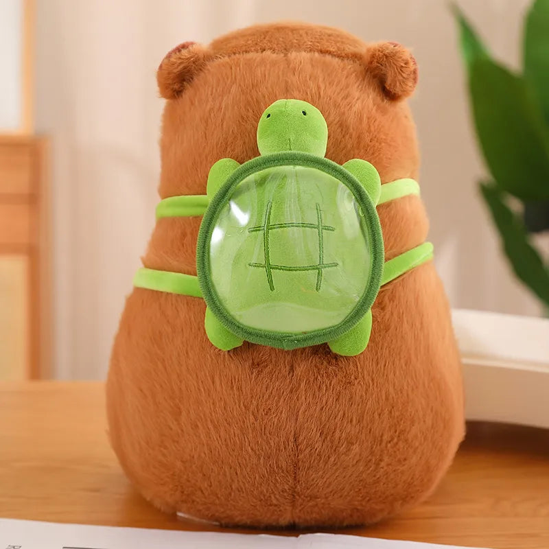 TurtleBuddy - Cute Capybara Plush with Turtle Backpack