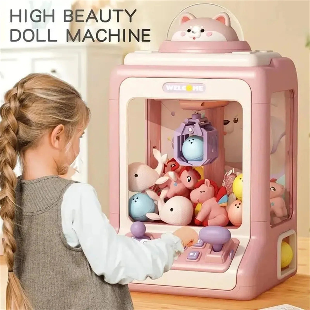 Grab & Fun - Interactive Claw Machine with Lights and Sound