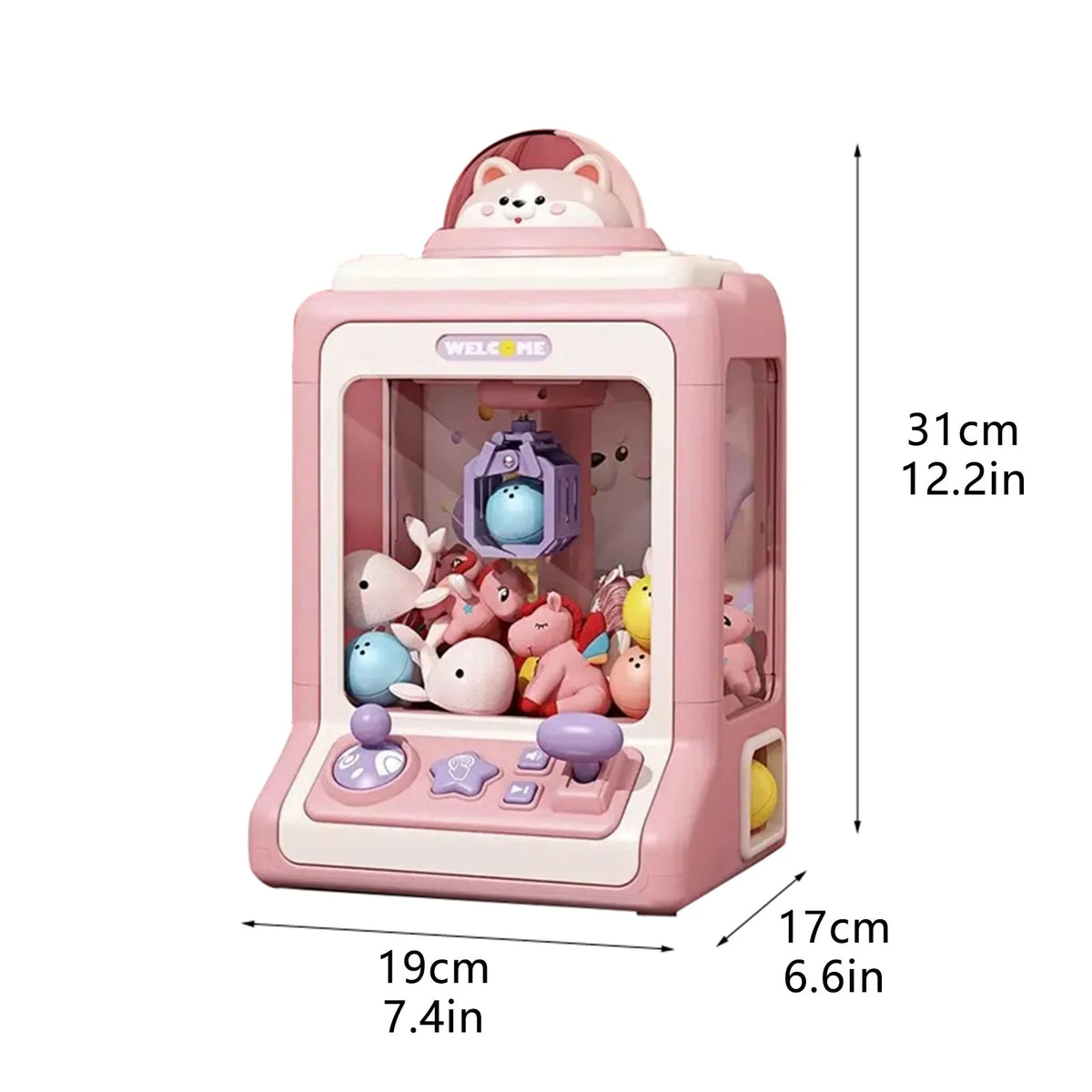 Grab & Fun - Interactive Claw Machine with Lights and Sound