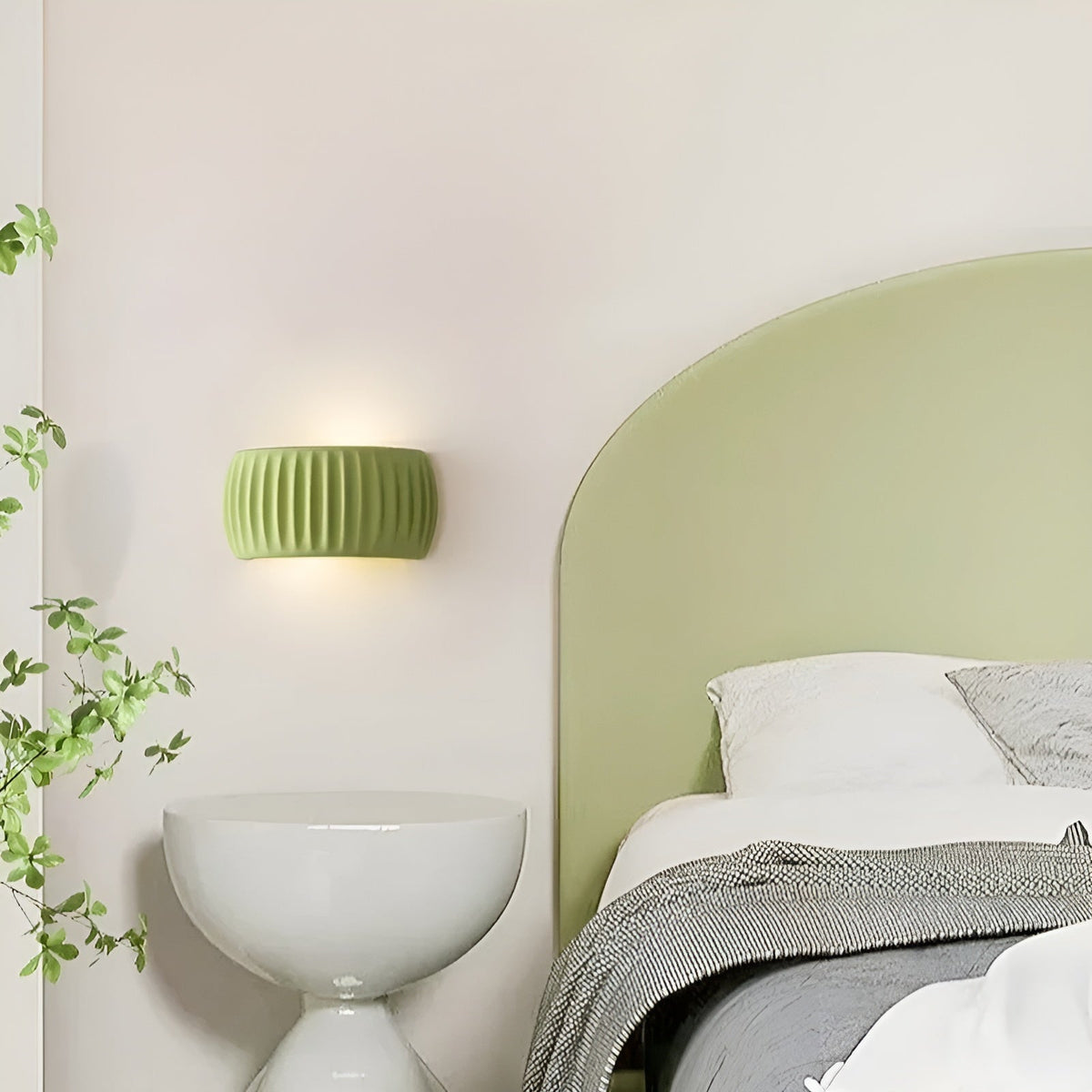 Savreth Dune - Ribbed Ceramic LED Sconce