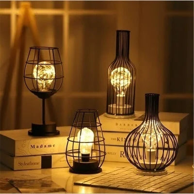 RetroEra - Minimalist Hollow Retro Table Lamp
