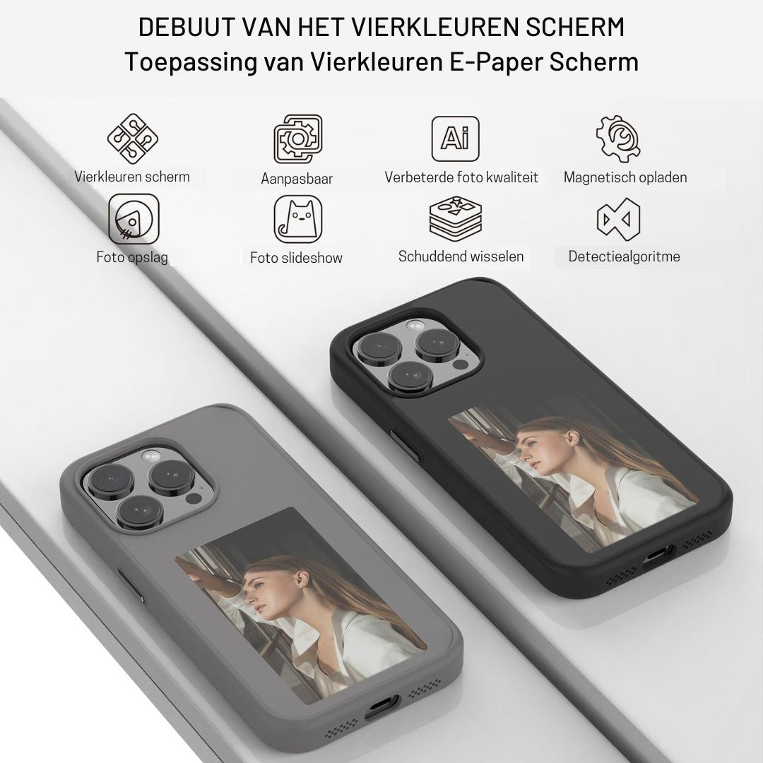 CustomView Case - Customizable iPhone Protection with E-Ink Display