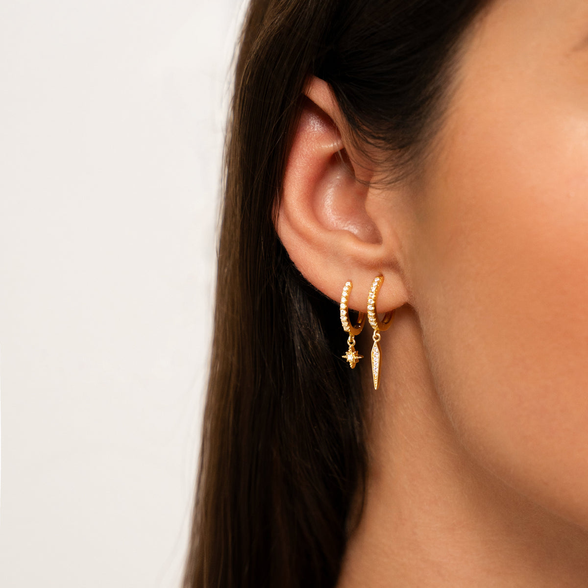 Fostelle - Elegant Galaxy Earrings with Sparkling Star Charms