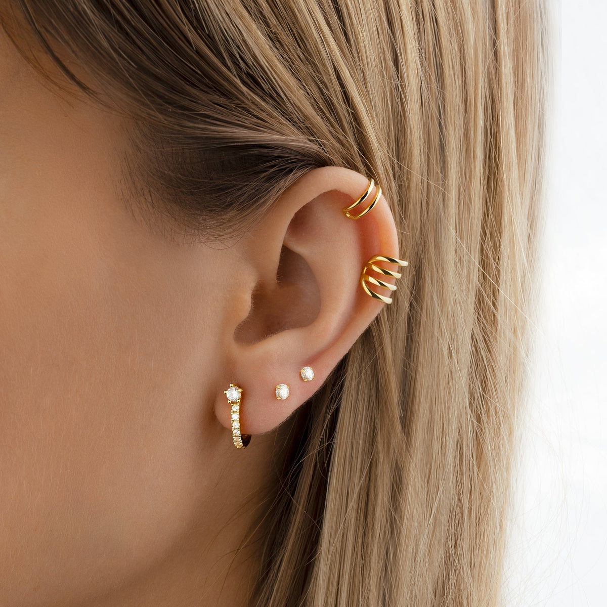 Livia - Sparkling Zirconia Hoop Earrings