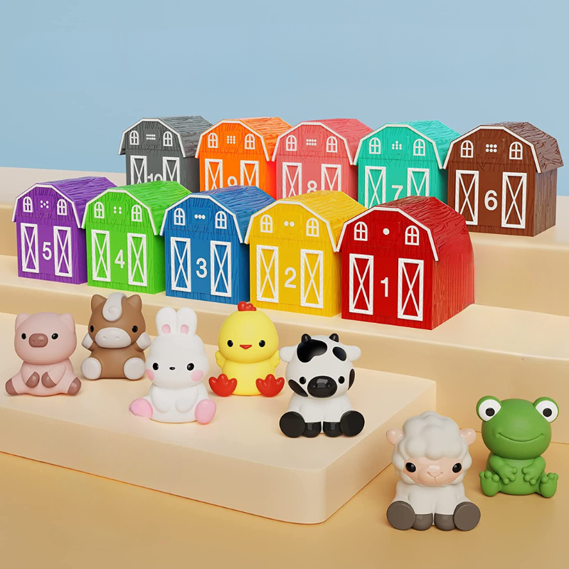 FarmVibes - Montessori Farm Animal Toy Set for Kids