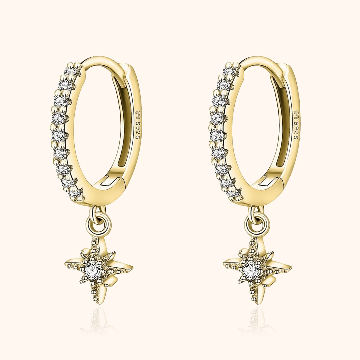 Fostelle - Elegant Galaxy Earrings with Sparkling Star Charms