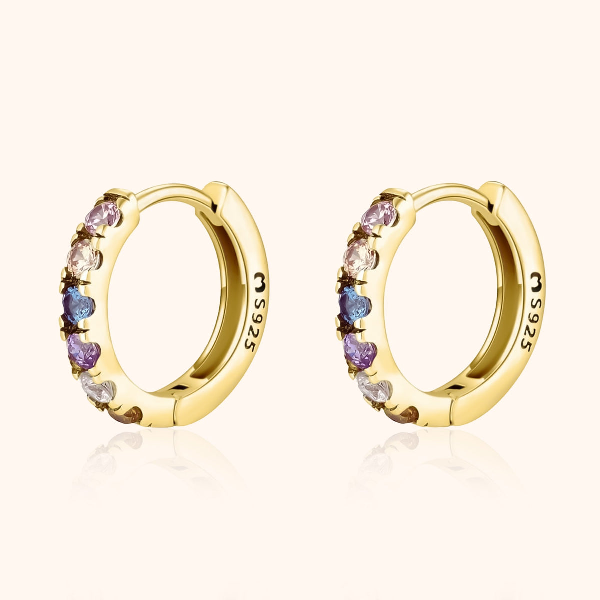 Aureline - Vibrant Rainbow Zirconia Earrings