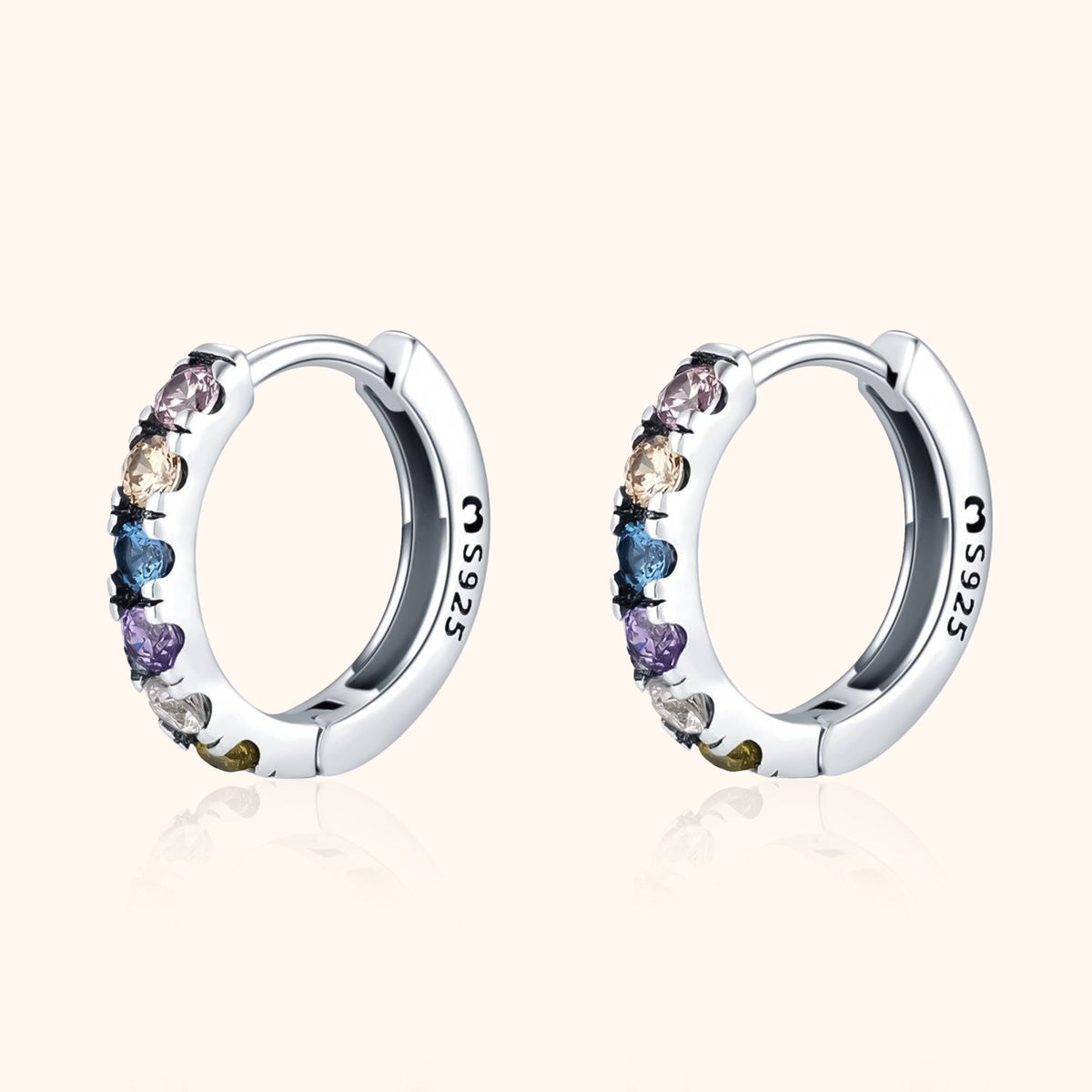 Aureline - Vibrant Rainbow Zirconia Earrings