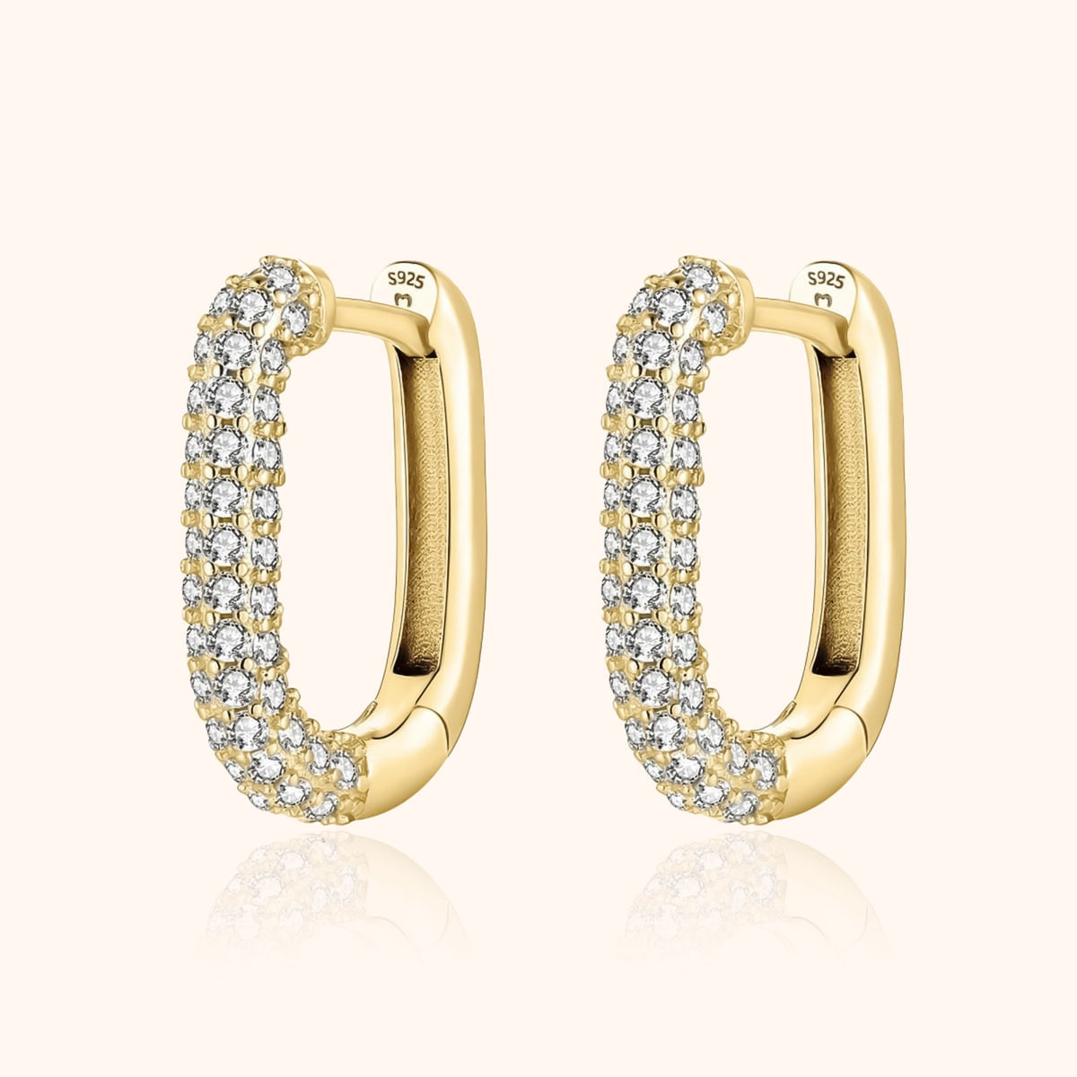 Lucienne Hoop Earrings - Bold Sparkle for Everyday Elegance