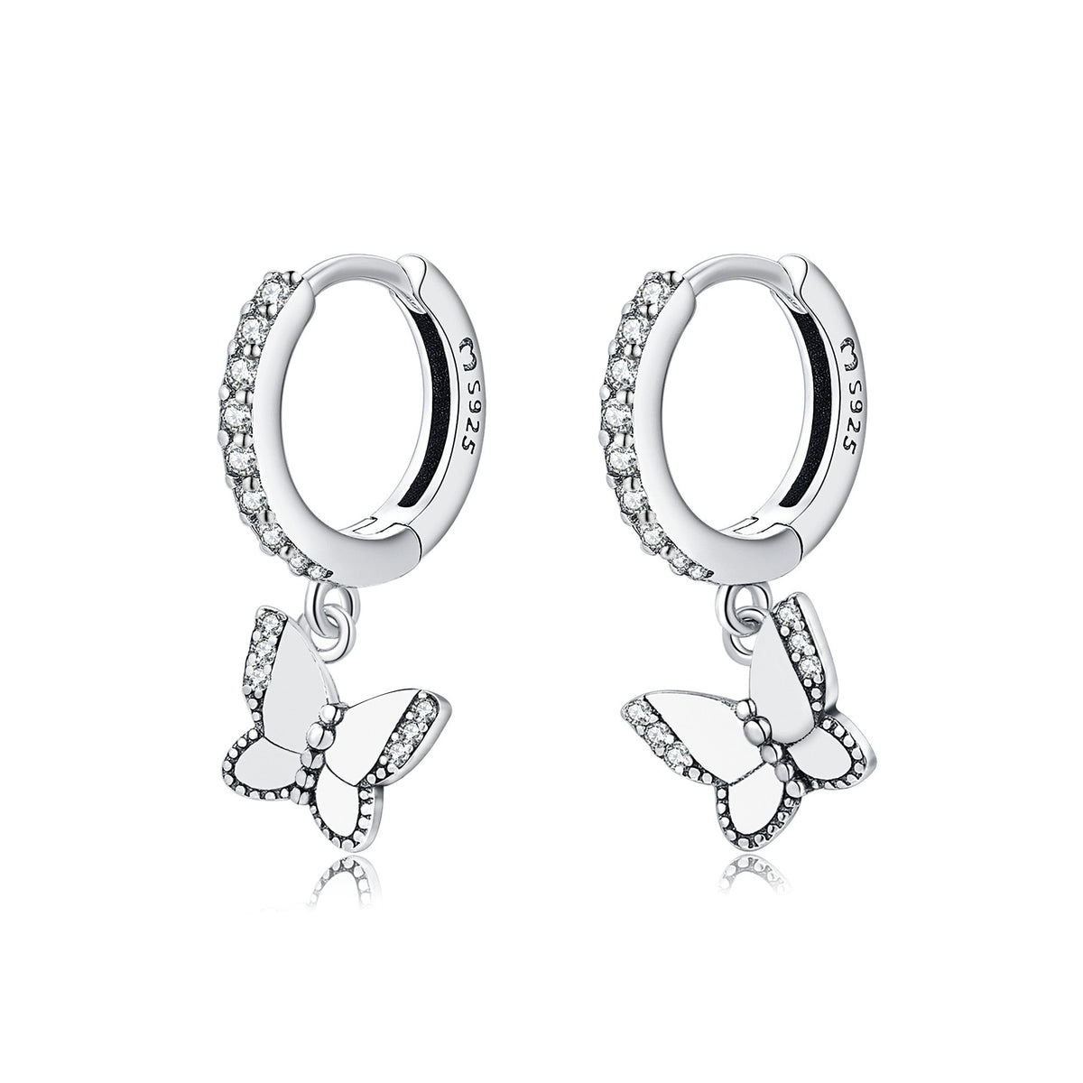 Lyrielle - Dazzling Butterfly Earrings with Sparkling Zirconia
