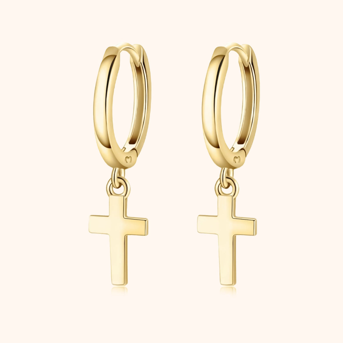 Aldenne - Elegant Cross Pendant Hoop Earrings