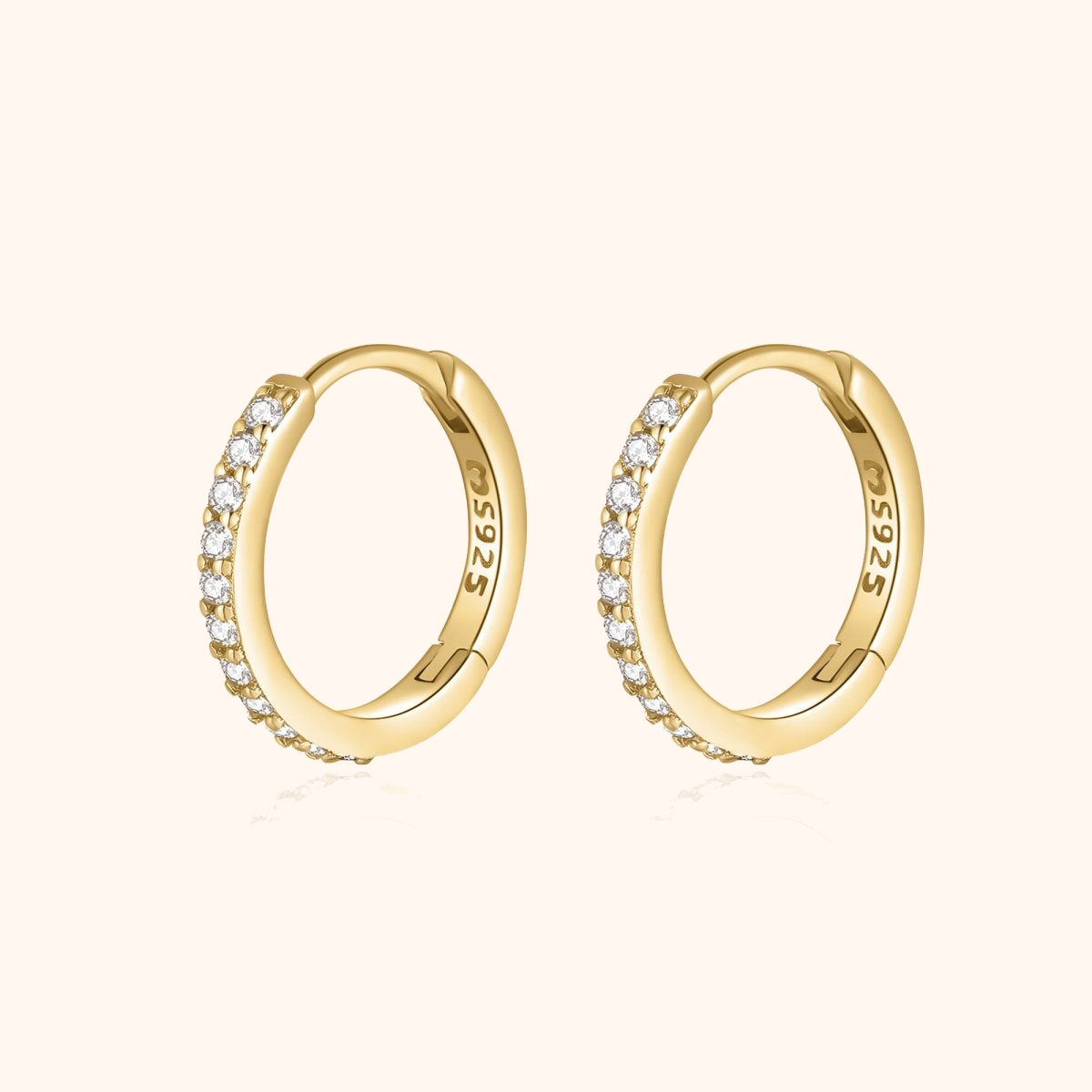 Iriana - Sparkling Zirconia Hoop Earrings