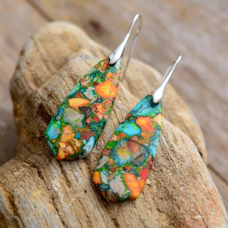 Faurina - Vibrant Jasper Earrings for Every Occasion
