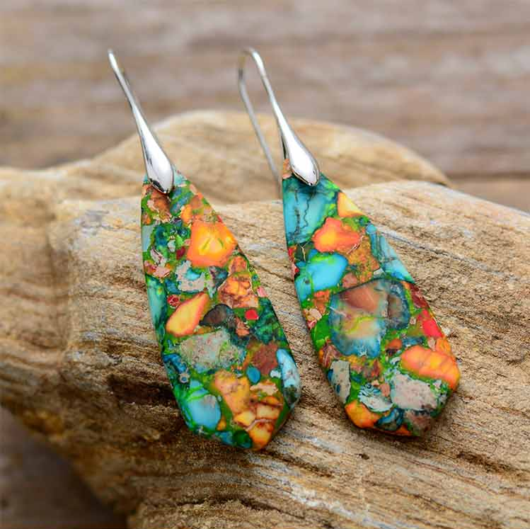 Faurina - Vibrant Jasper Earrings for Every Occasion