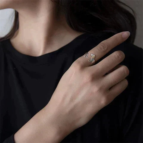 Cute Dachshund Ring - Adorable Sterling Silver Ring for Dog Lovers