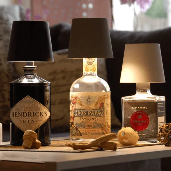 GlowBottle - Stylish LED Bottle Lamp for Warm, Cozy Lighting