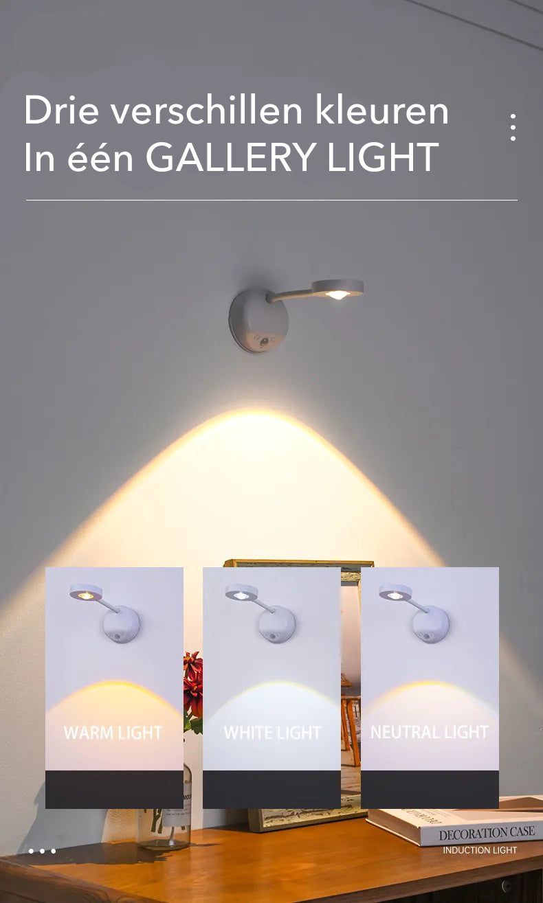 FrescoBeam - Motion-Sensor Rechargeable Wall Light