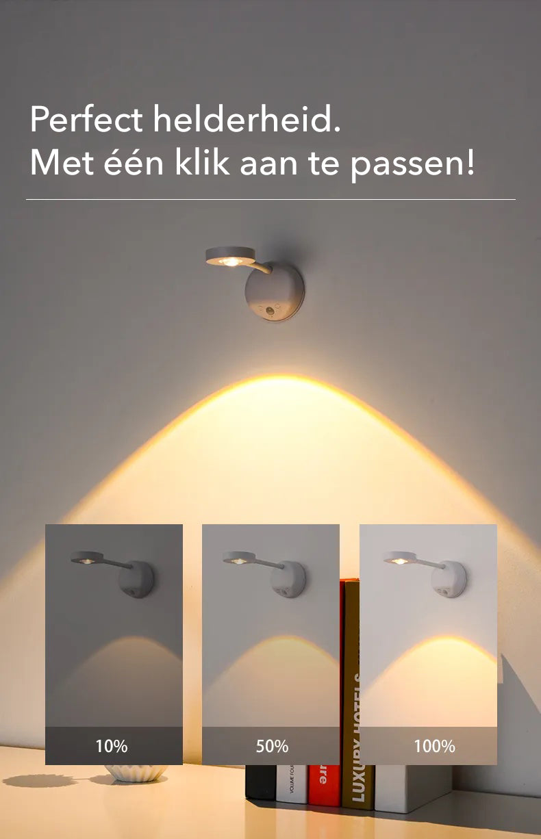 FrescoBeam - Motion-Sensor Rechargeable Wall Light
