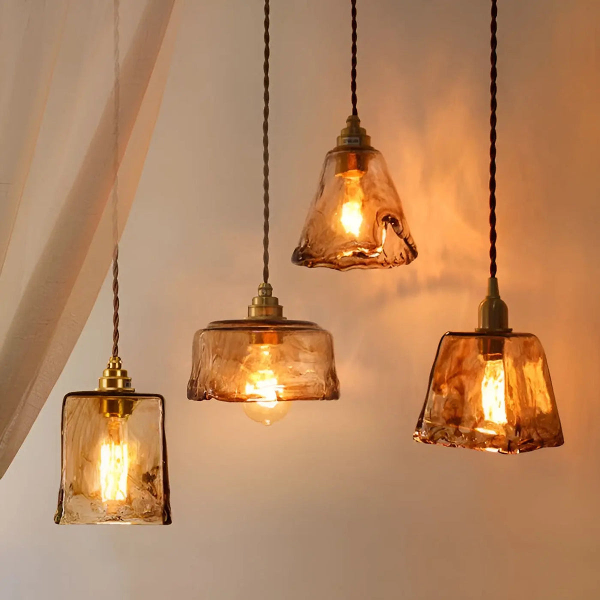 GlassElegance - Luxury Crystal Ceiling Lamp