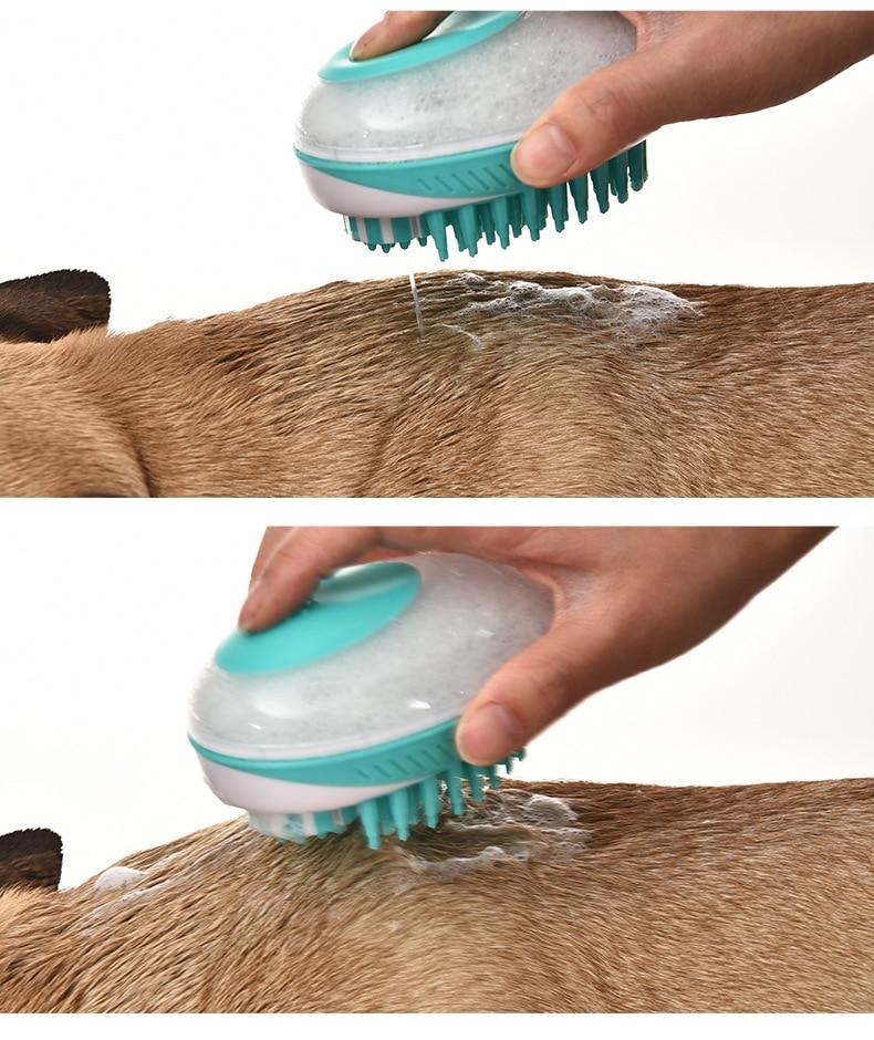 ZorroPet - 2-in-1 Soap Dispenser and Massage Brush for Dogs