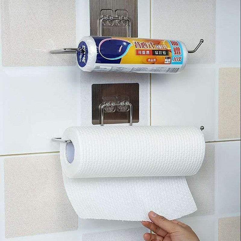 RollMate Holder - Stainless Steel Paper Towel Holder Set