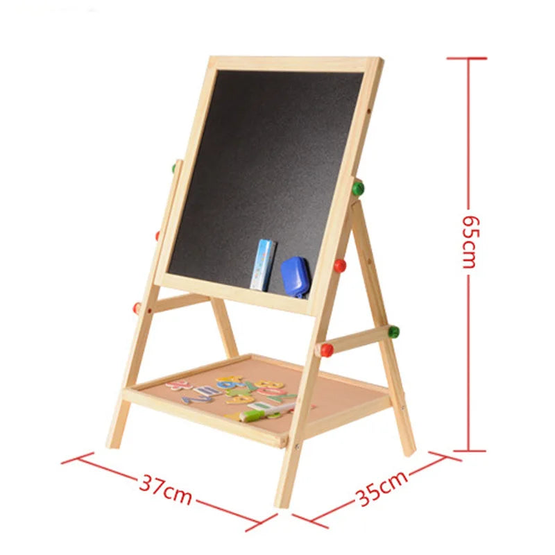 ArtMaster CreativeEase - Double-Sided Wooden Art Easel for Kids