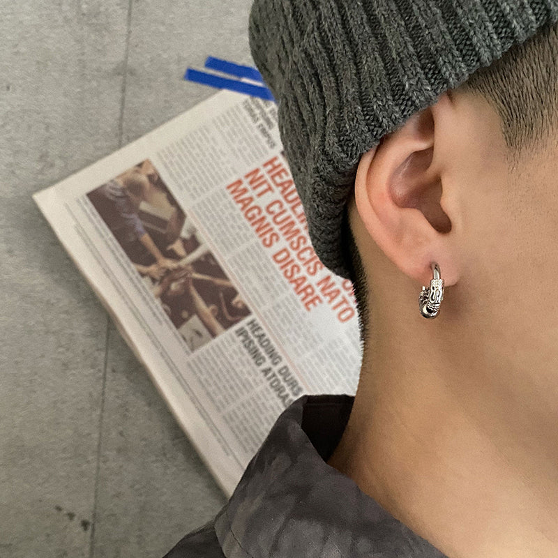 Gavrik - Trendy Stainless Steel Earrings for Men